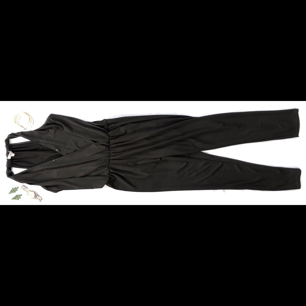 Black Tapered Leg Romper